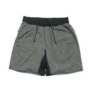Lululemon T.H.E. Shorts Medium M Mens Gray 7” Linerless Herringbone Gym Running